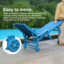 HDPE Chaise Lounge Chair Outdoor with Adjustable Backrest