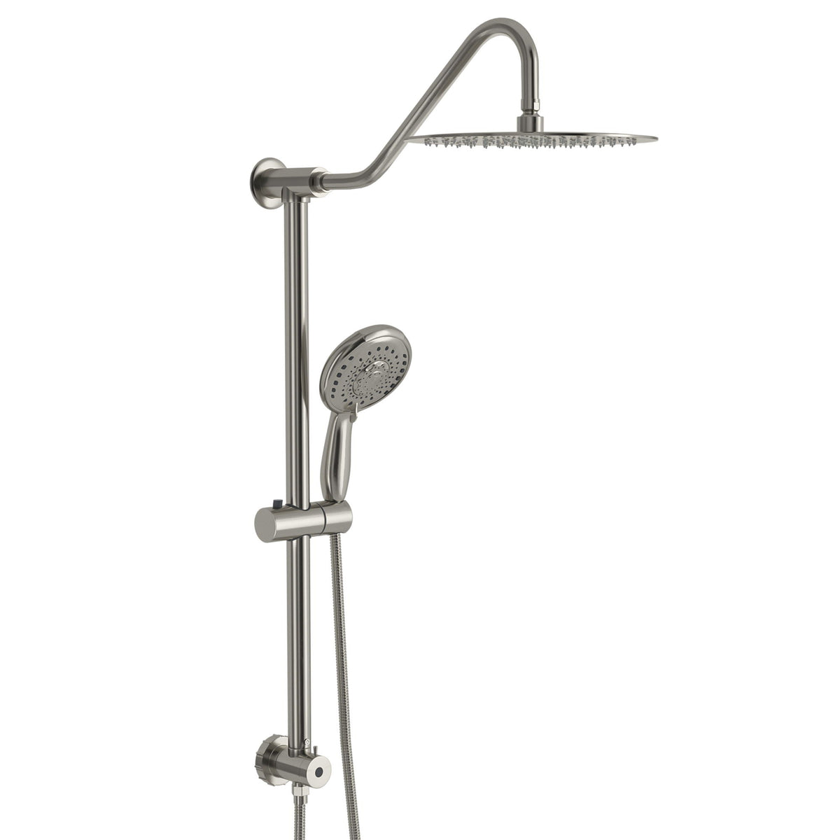 Shower System With 5 Function Rain Hand Shower And Slide Bar Combo, photo 3 of 25