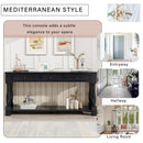 TREXM 63" Long Console Table with Drawers and Shelf