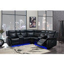 Jupiter - Leather Sectional - Black by HouseOfZazla