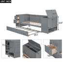 Daybed With Storage Arms, Trundle And Charging Station by HouseOfZazla