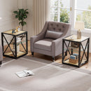Set of 2 Modern End Table Nightstands