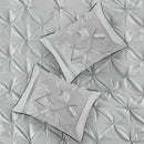 7 Piece Tufted Comforter Set Grey California King