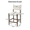 26.4" Solid Wood Counter Height Barstools, Modern Bar Stools Set of 2 by HouseOfZazla