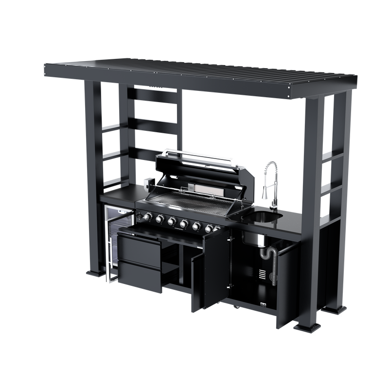 108-Inch 6-Burner Deluxe Outdoor Kitchen Grill, photo 5 of 10