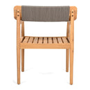 Creative Braided Acacia Wood Outdoor Dining Chairs with Armrests by HouseOfZazla