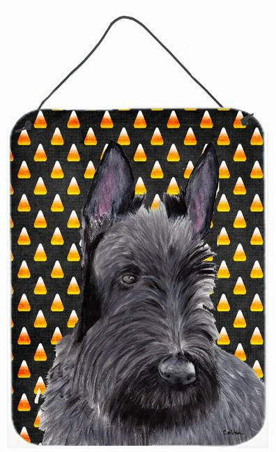 Scottish Terrier Candy Corn Halloween Portrait Wall or Door Hanging Prints