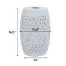 Solar Side Table with Built-in Solar Battery (White)