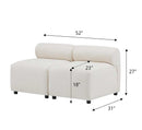 Evelyn 2-Piece Modular Couch Sectional Sofa for Living Rooms by HouseOfZazla