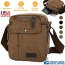 Crossbody Canvas Bag for Phone and Tablet Zipper Pockets by LJGDeals