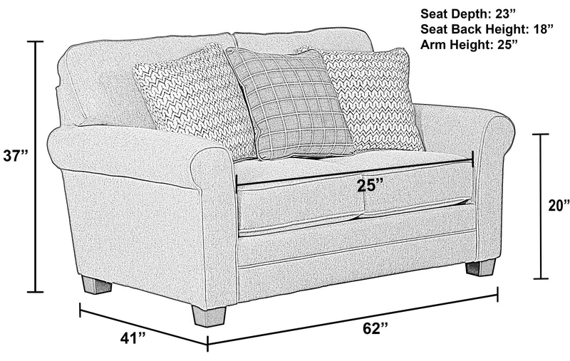 Lewiston - Loveseat - Cement, photo 7 of 7