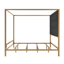 Modern Gold Metal Canopy Bed