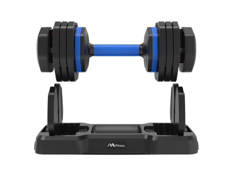 Adjustable Dumbbell - 55lb x2 Dumbbell Set of 2 with Anti-Slip Handle, Fast Adjust Weight by Turning Handle with Tray, Exercise Fitness Dumbbell Suitable for Full Body Workout