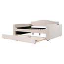 Upholstered Daybed With Storage Armrests, Trundle And Latest Integrated tooth Audio System