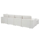 U-Style 130.3" 6-Seater Modular Sectional Sofa