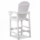 HDPE Bar Height Adirondack Patio Chair Outdoor Bar Chair With Cup Holder And Armrests