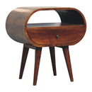 Large Chestnut Circular Bedside by HouseOfZazla