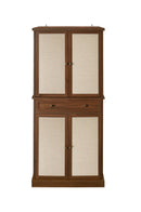 4 Door Cabinet with 1 Drawer, with 4 Adjustable Inner Shelves, Storage Cabinet