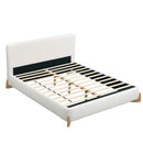 Elegant Boucle Upholstered Bed, Queen Size by HouseOfZazla