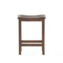 Outdoor Acacia Wood Counter Height Barstool Set of 2 by HouseOfZazla