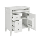 Bathroom Vanity With Top Sink, Modern Bathroom Storage Cabinet With 2 Drawers And A Tip-Out Drawer by HouseOfZazla