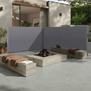 276" x 71"Retractable Side Awning, Waterproof & UV-Resistant, Privacy Screen Divider Roll Up Balcony(Grey)