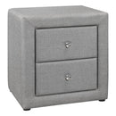Nightstand With Storage Drawer, Upholstered, Transitional by HouseOfZazla