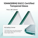 Frameless Double Sliding Soft-Close Shower Door, 3 / 8" (10Mm) Thick SGCC Tempered Glass Door, Matte by HouseOfZazla
