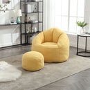 Bedding Bean Bag Sofa Chair High Pressure Foam With Footrest by Unique Piece Furniture