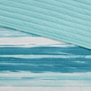 6 Piece Printed Quilt Set with Throw Pillows Aqua Full/Queen