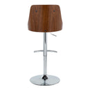 Gianna - Mid Century Modern Adjustable Barstool With Swivel With Rounded T Footrest (Set of 2) by HouseOfZazla