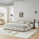 Modern Platform Bed Frame With Thick Fabric by Unique Piece Furniture