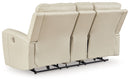 Dahlmoore - Dbl Power Reclining Loveseat With Console - Almond