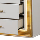 Obsession - 5 Drawer LED Chest - White by HouseOfZazla