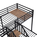Metal Bunk Bed With Storage Shelves Staircase by HouseOfZazla