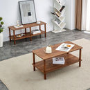 Modern 2 Tier Coffee Table With Open Storage Shelf For Living Room by Unique Piece Furniture