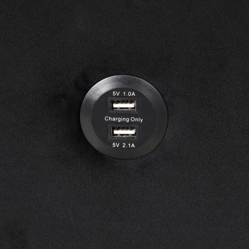 55.3" 4-1 Multi-functional Sofa Bed with Cup Holder and USB Port for Living Room or Apartments Black