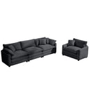Elegant Oversized Sectional Sofa Set With Deep Seats And Flexible Layout by HouseOfZazla