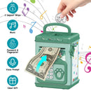 Piggy Bank Toy Cash Coin Money Bank Money Saving Box with Password Fingerprint Voice Prompt Folding Handle for 3+ Years Old Boys Girls