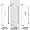 Grey 85-in Tall Wooden Bookcase Shelf