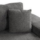 87.7" Convertible Sleeper, Sectional Pull Out Sofa Bed with Storage Ottoman, 2 Throw Pillows, 2 Stools, Wireless Charger and Two Hidden USB Ports for Living Room, Dark Gray