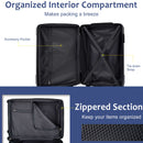 Hardshell Luggage Sets 6 Piece Suitcase Set Blue