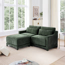 Stylish Sofa With Ottoman And Lumbar Pillows, Ergonomic Design by HouseOfZazla