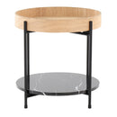 Daniella - Contemporary End Table - Black / Natural by HouseOfZazla