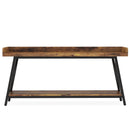 Extra Long Console Table For Living Room - Rustic Brown by HouseOfZazla