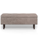 Shay - Large Square Coffee Table Storage Ottoman Mid-Century Style by Unique Piece Furniture