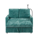 Modern Loveseat Pull Out Sofa Bed With Adjustable Backrest, Two Cup Holders, A Phone Holder, Three Charging Ports And Side Storage Pockets For Living Room by HouseOfZazla
