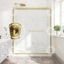 55"-60" W x 72" H Brushed Shower Door by HouseOfZazla