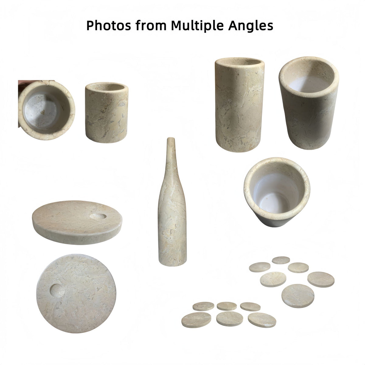 10 Pieces Luxury Natural Marble Dining Room Accessories Set, photo 33 of 33