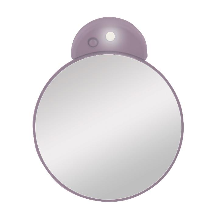 Lighted Compact Mirror with Magnification & Suction Cups